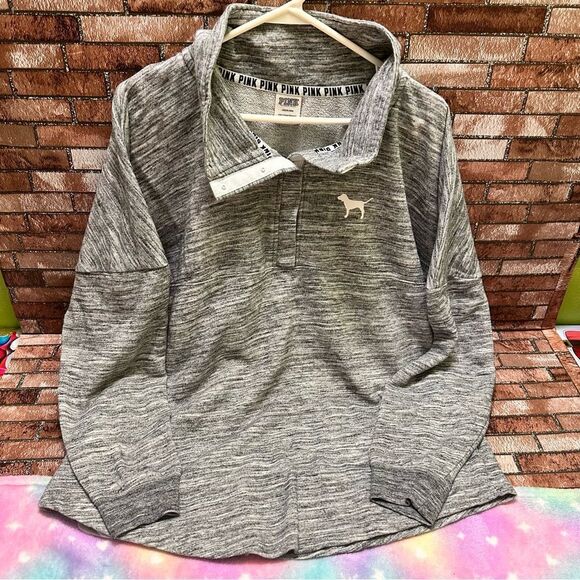 Victorias Secret PINK Sweater pullover Gray size L - Picture 1 of 9